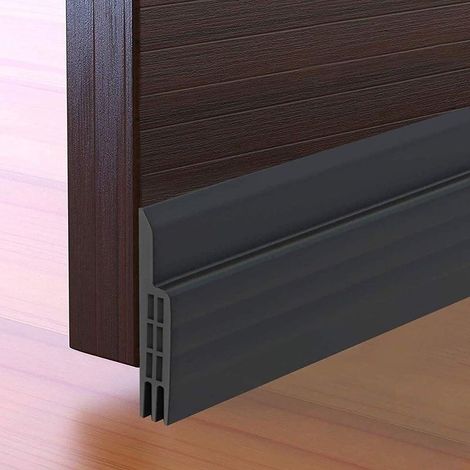 Door Bottom Seal, Flexible Silicone Weather Stripping, Soundproof, Thermal Insulation, Noise Reduction, Dustproof, Cold Air Stopper, Anti-Mouse, Ant, Cockroach, Insect Protection (100 x 5 cm, B (1/5)