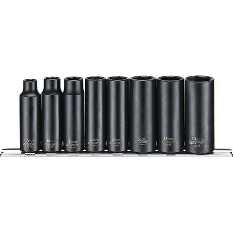Jeu douille à choc long 3/8 8-19mm 8pcs Teng Tools 9386