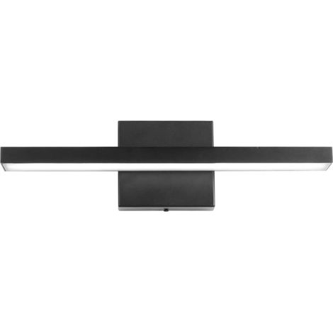 Applique murale LED noire moderne de 15,7 pouces, 9 W, en aluminium givré, pour salle de bain, blanc froid 6000 K (1/4)