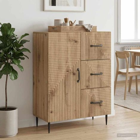 Aparador Roble artisan 66 x 34,5 x 89,5 cm Madera de Ingeniería (1/4)