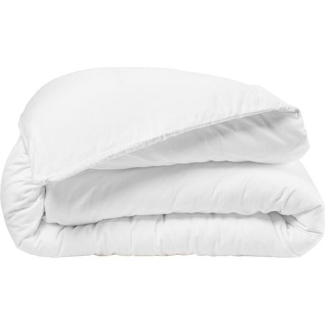 Housse de couette en Percale de coton unie CELIANE (1/2)