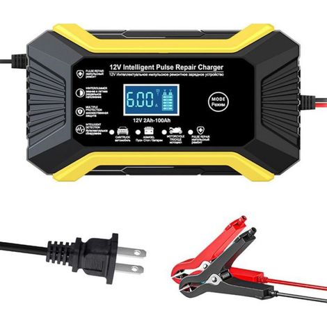 Booster batterie INNOVTEC 12V Détection intelligente de la température Arrêt automatique une fois la batterie pleine Affichage LED (1/3)