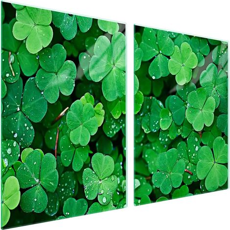 Piastra protettiva in vetro per fornello 2x45x52 Foglia (1/5)