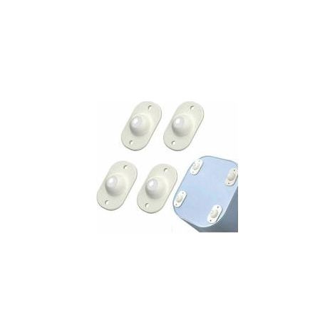 4 Pcs Self-Adhesive Swivel Casters Furniture Casters Storage Box Pulley Ball Bearing Mini Plastic Furniture Casters for Various Furniture Storage Boxes (1/5)