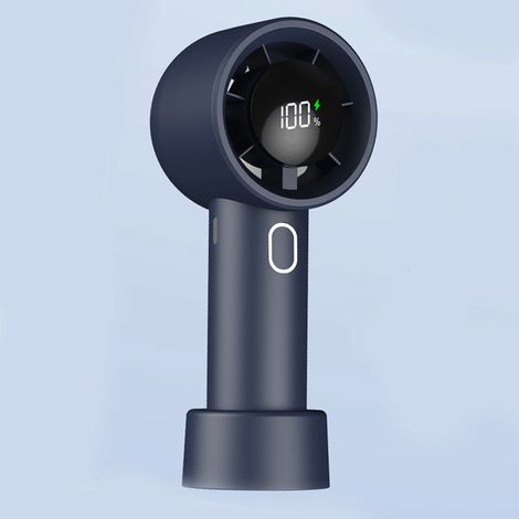 Ventilatore portatile, mini ventilatore portatile, ventilatore personale con velocità da 1 a 100, ventilatore turbo con display digitale, ventilatore a batteria, piccolo ventilatore tascabile per (1/5)