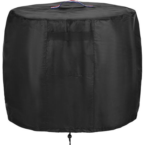 Housse de protection imperméable pour foyer extérieur à gaz propane avec cordon de serrage au fond (1/3)