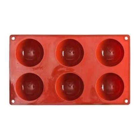 Moule à savon, moule à gâteau, accessoires de cuisine, ustensiles de cuisine, gel de silicone, outils de pâtisserie, 6 demi-cercles (1/5)