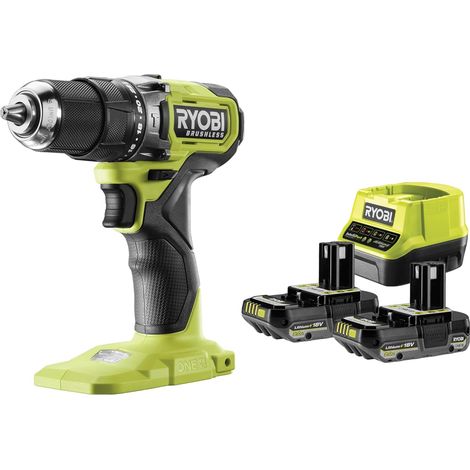 Perceuse-visseuse à percussion Brushless 18V ONE+ Compacte livrée avec 2 batteries 2Ah et chargeur rapide - RPD18BL-2C20S (1/5)