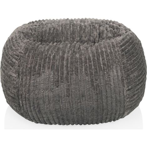 Sitzsack / Bodensofa Sitzolo R Cord Stoff grau hjh LIVING (1/5)