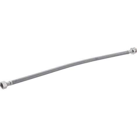 Flexible de Acero Inox MH DN8 QUICK PLOMBERIE - Macho 1/2 Hembra 3/8 Paso Interior de 8mm Longitud 500mm