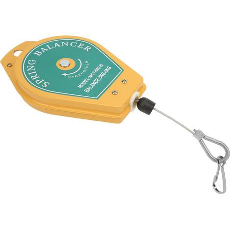 Équilibreur à ressort rétractable 3-5 kg, fixation suspendue avec accessoires. Pour lampes, outils ou décorations, réglable et stable en intérieur. (1/5)