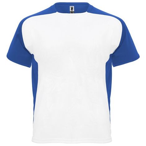 Camiseta técnica de manga ranglán y cubrecosturas a tono BUGATTI ROLY 4 Blanco/Royal