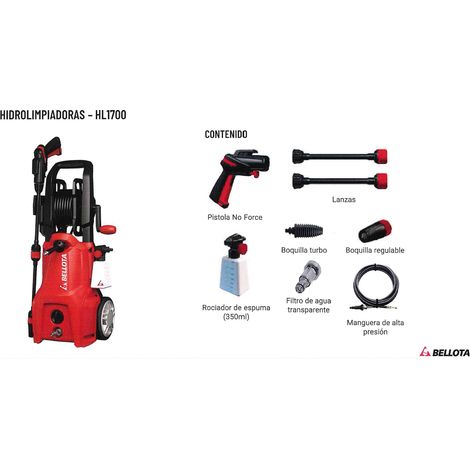 bellota hidrolimpiadora-hidrolalavadora hl1700e 1,7kw 140 bar