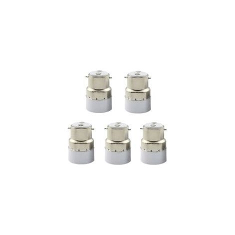 5er-Pack B22-auf-E14-Lampensockel-Konverter, B22-Sockel-Sockel-Schalter auf Standard-E14-Adapter, Lampenfassung (1/5)