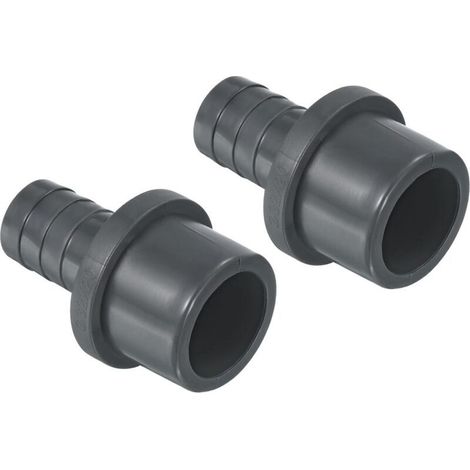 Raccord réducteur tuyau PVC 32 mm vers 20 mm, droit, gris, lot de 2 pièces – pour installation sanitaire et plomberie (1/5)
