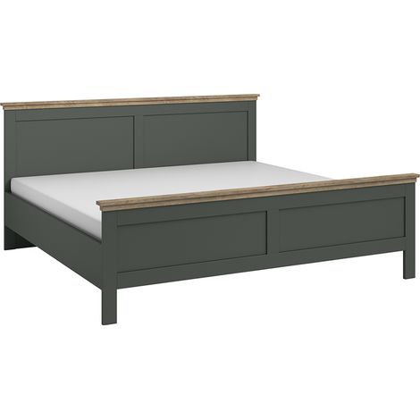 Cama Martin Verde y Madera 140x200 con somier incluido
