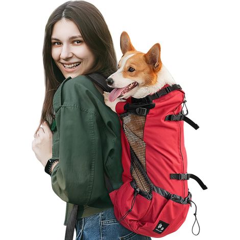1 Sac À Dos Pour Chien Réglable, Matériau Polyester Respirant, Pour Randonnée Et Voyage, Taille L (1/5)
