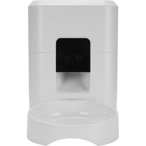 Distributeur automatique de croquettes pour animaux (chats et chiens) avec contrôle des portions et minuterie. Connexion Wi-Fi pratique. Blanc. (1/5)