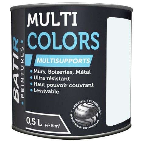 Peintures Multi Colors BÂTIR Satin Soyeux Pierre de lune 0,5 L (1/2)
