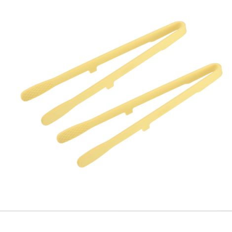Pinza de silicona (paquete de 2), resistente al calor, longitud 265 mm, color amarillo. (1/4)