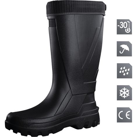 Botas Wellington, calzado de trabajo de espuma, talla 43, EVA, Vtrack, negro 411243 (1/3)