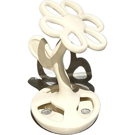 Étagère de Rangement en Forme de Fleur, étagère de Rangement créative en céramique, étagère de Rangement pour cosmétiques de Salle de Bain, Bijoux, Brosse à Dents, Organisateur de décoration( (1/4)