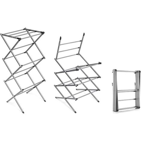 MODEZVOUS - Séchoir Linge Pliable et Extensible Métallique - Etendoir Pliable - Séchoir Pliable- 3 Hauteurs - 11 Barres - Résis[764]