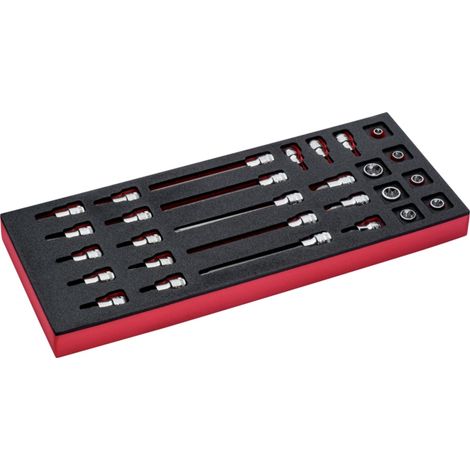 Bahco Fit&Go 1/3 Einlage mit 3/8-Steckschlüssel- und Schraubendreher-Einsätzen - 28-tlg. (1/5)