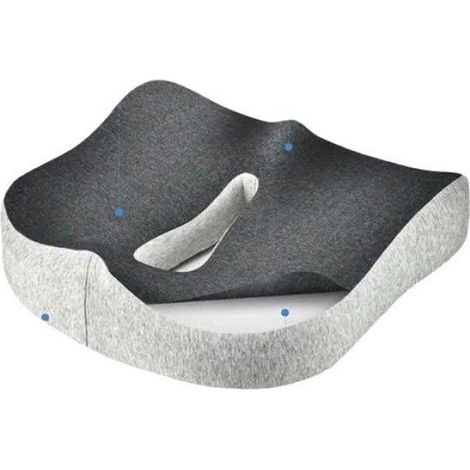 Coussin Siege Mousse Memoire - 44 x 38 x 10 cm - Noir - Pour Bureau et Prolongee Assise - 1 Piece (1/5)