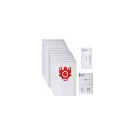 12 sacs pour aspirateurs Miele séries F/J/M HyClean 3D Efficiency, sacs compatibles avec la référence Miele 9917710