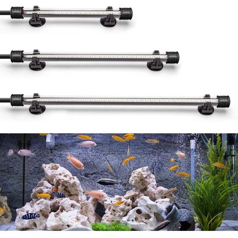 Éclairage LED pour aquarium, lampe pour plantes d'aquarium, lumière étanche IP67 pour bac à poissons (1,5 W, 30 cm, lumière blanche) (1/4)