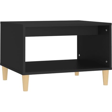 Tavolino da caffè dal design moderno e contemporaneo 60 x 50 x 40 cm in legno ingegnerizzato nero DEC039711