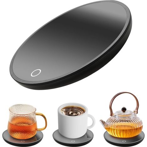 Mug Warmer, Heating Cup, Electric Mug Warmer with 2 Temperature Settings, Smart Portable Beverage Warmer, Ideal as a Gift for Home Office or Father's Day