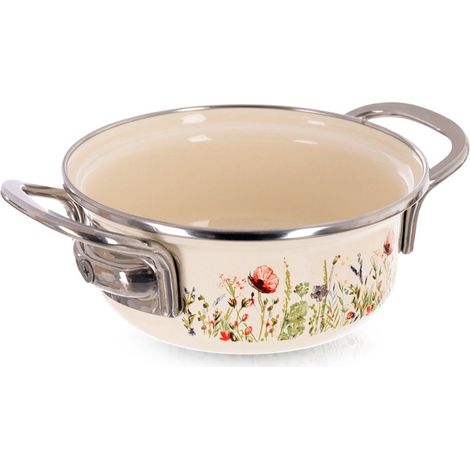 Olla tradicional esmaltada para cocinas de gas e inducción, 14 cm, 0,6 L, Maki (1/5)