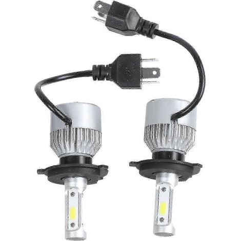 2 ampoules LED S2 H4 72W 8000LM pour phares de voiture (feux de route/croisement), blanc 6000K, référence S202412277175 (1/5)
