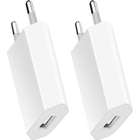 Caricabatterie da 2 pezzi per iPhone, spina di ricarica rapida USB, adattatore di alimentazione universale per caricabatterie da parete USB compatibile con iPhone Apple Samsung Pixel Nexus Huawei Xiao (1/4)