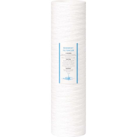 Naturewater PPW-20L Big Blue Filtre de coton – 20 / 508 mm – Finesse de 5 µ – Filtration Purification Eau potable et de robinet"