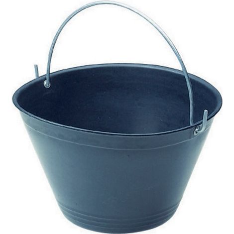 SECCHIO MURATORE NERO PLASTICA 7,5Lt MANIGLIA LATERALE MASTELLA CALDARELLA KAPRIOL