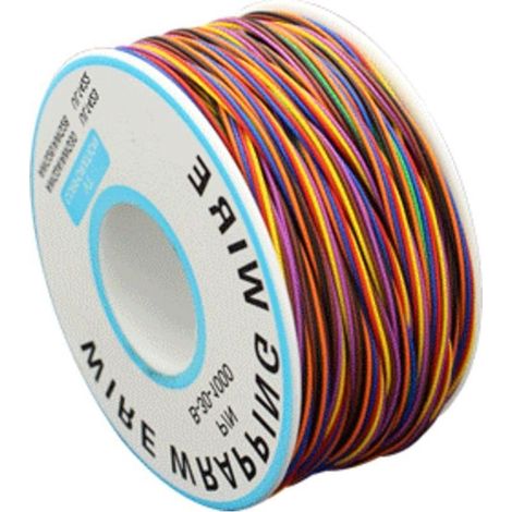 Simple de 0,25 Mm à Enrouler, CâBle En Cuivre éTamé De 250 MèTres 30AWG, Rouleau de CâBle de 105 DegréS Celsius, Avec Bobine En Plastique, Couleur (huit couleurs) (1/5)