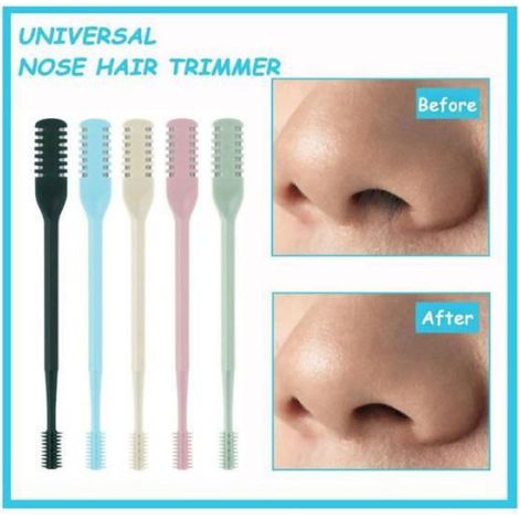 5 Pièces Tondeuse Nasale,Double Lame Acier Inoxydable,Rotative 360 Degrés,Sécurité Sommet Arrondi,Usage Quotidien Voyage (1/5)