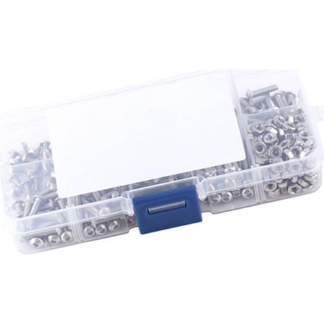 Kit 340 vis boulons écrous M3 inox 304 tête bombée six pans creux assortiment (1/5)