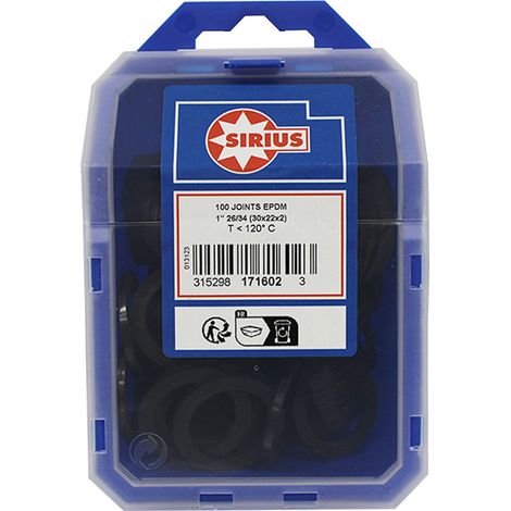 100 Joints ACS en Caoutchouc EPDM pour eau-chaude et froide sanitaire 1'' (26/34) - Watts