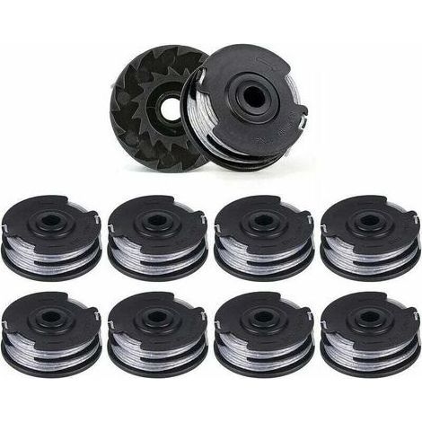 Lot de 10 Bobines de Fil de Rechange pour Débroussailleuses Double Ligne, Longueur de 6 m x 1,6 mm, Convient pour les Modèles Bosch ART 30-36 LI, ART 30, ART 27 et ART 24. (1/4)