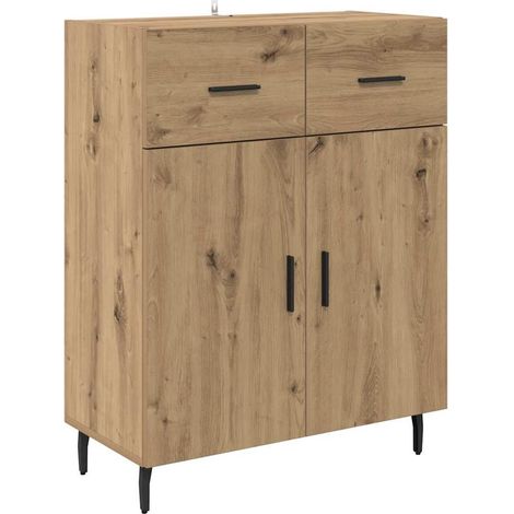Vitrina Roble artesanal 69,5 x 34 x 90 cm Madera contrachapada vidaXL