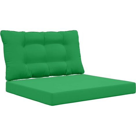 Coussin de canapé d'extérieur 2 pcs Vert Polyester