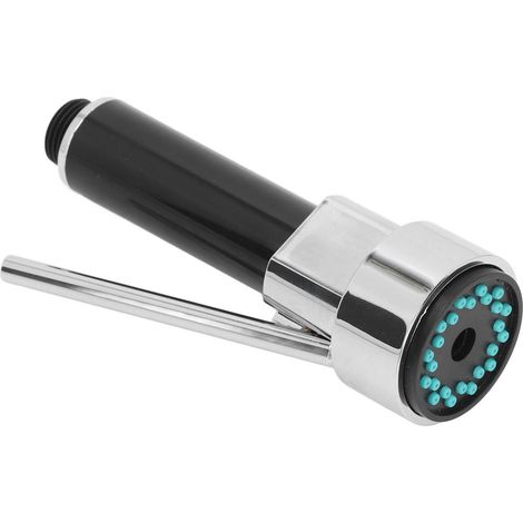 Pommeau de douchette extractible universel 1/2 pouce, ABS chromé, jet orientable pour mitigeur d'évier de cuisine et lavabo de salle de bain (1/5)