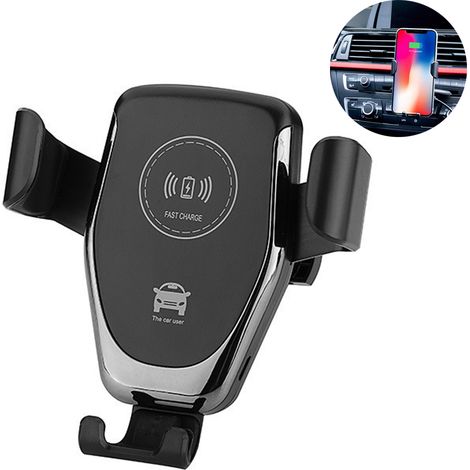 Support de chargeur sans fil pour voiture, support de téléphone de voiture à charge rapide et à fixation automatique, compatible avec les grilles d'aération (1/4)