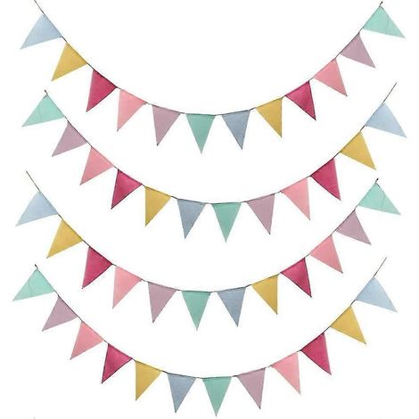 Guirlande de fanions (4 pièces) pour décoration extérieure (1/5)