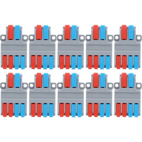 10 Pièces Connecteur Câble Multifonction 2 Entrées 4 Sorties Connexion Rapide LT-624