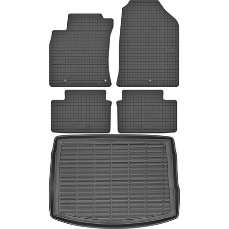 Hyundai i30 III Hatchback de 2018 (JUEGO) - Alfombrillas de goma para coche + alfombrilla para maletero